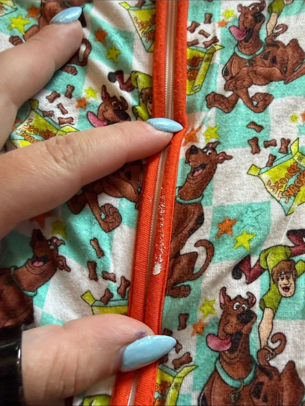 B15 Bamboo Scooby-Doo™ Orange Trim Kids One-Piece Shortie, 12-18 see all pics